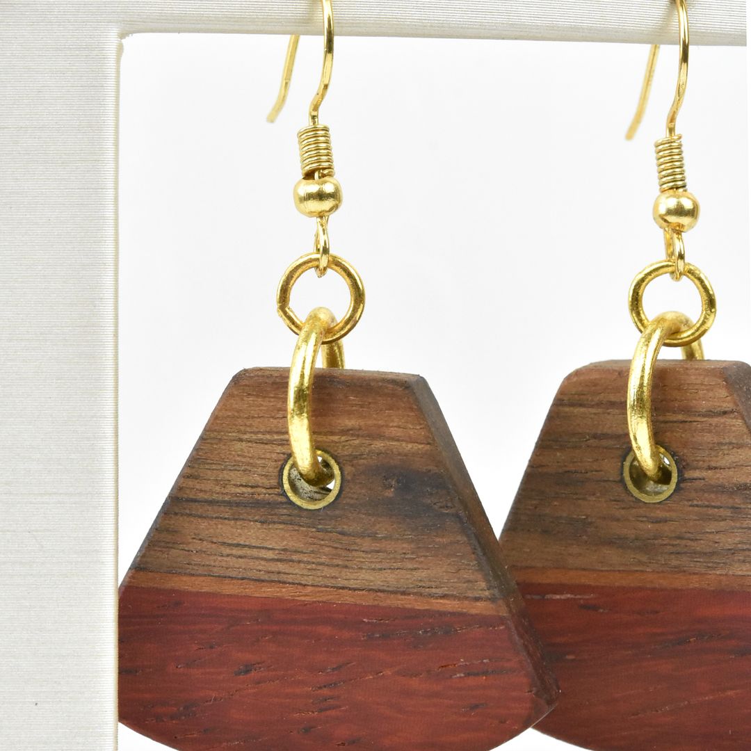 Small Wooden Earrings by Jules - Goldmakers Fine Jewelry