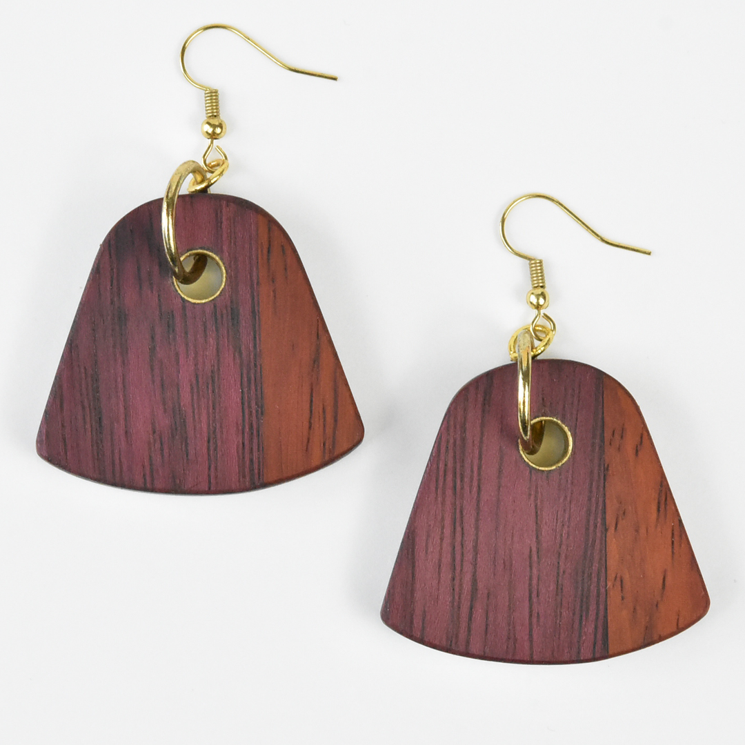 Small Wooden Earrings by Jules - Goldmakers Fine Jewelry