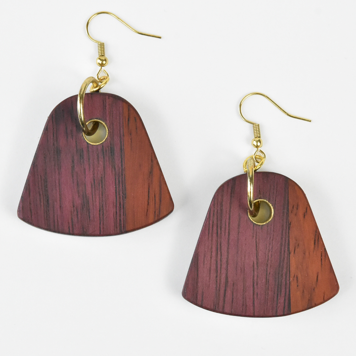 Small Wooden Earrings by Jules - Goldmakers Fine Jewelry