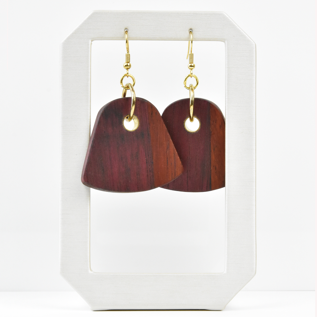 Small Wooden Earrings by Jules - Goldmakers Fine Jewelry