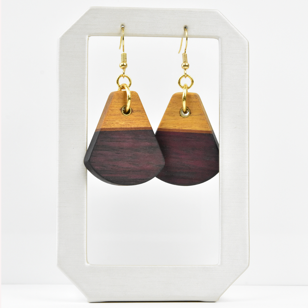 Small Wooden Earrings by Jules - Goldmakers Fine Jewelry