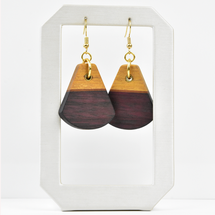 Small Wooden Earrings by Jules - Goldmakers Fine Jewelry