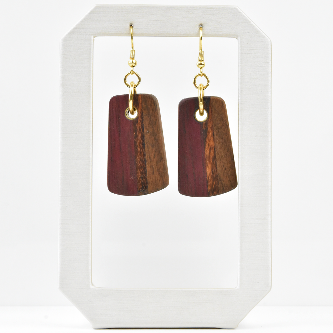 Small Wooden Earrings by Jules - Goldmakers Fine Jewelry