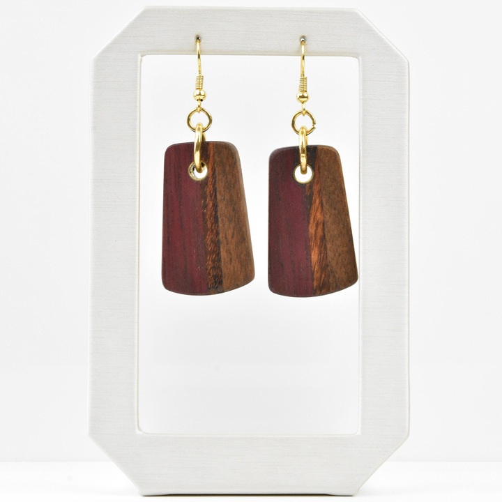 Small Wooden Earrings by Jules - Goldmakers Fine Jewelry
