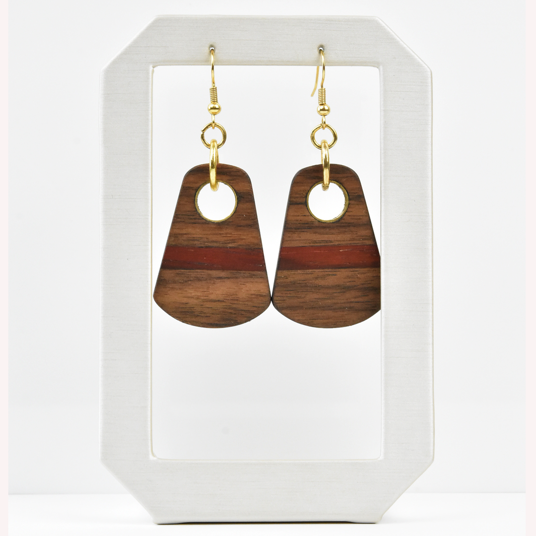 Small Wooden Earrings by Jules - Goldmakers Fine Jewelry