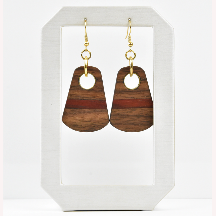 Small Wooden Earrings by Jules - Goldmakers Fine Jewelry