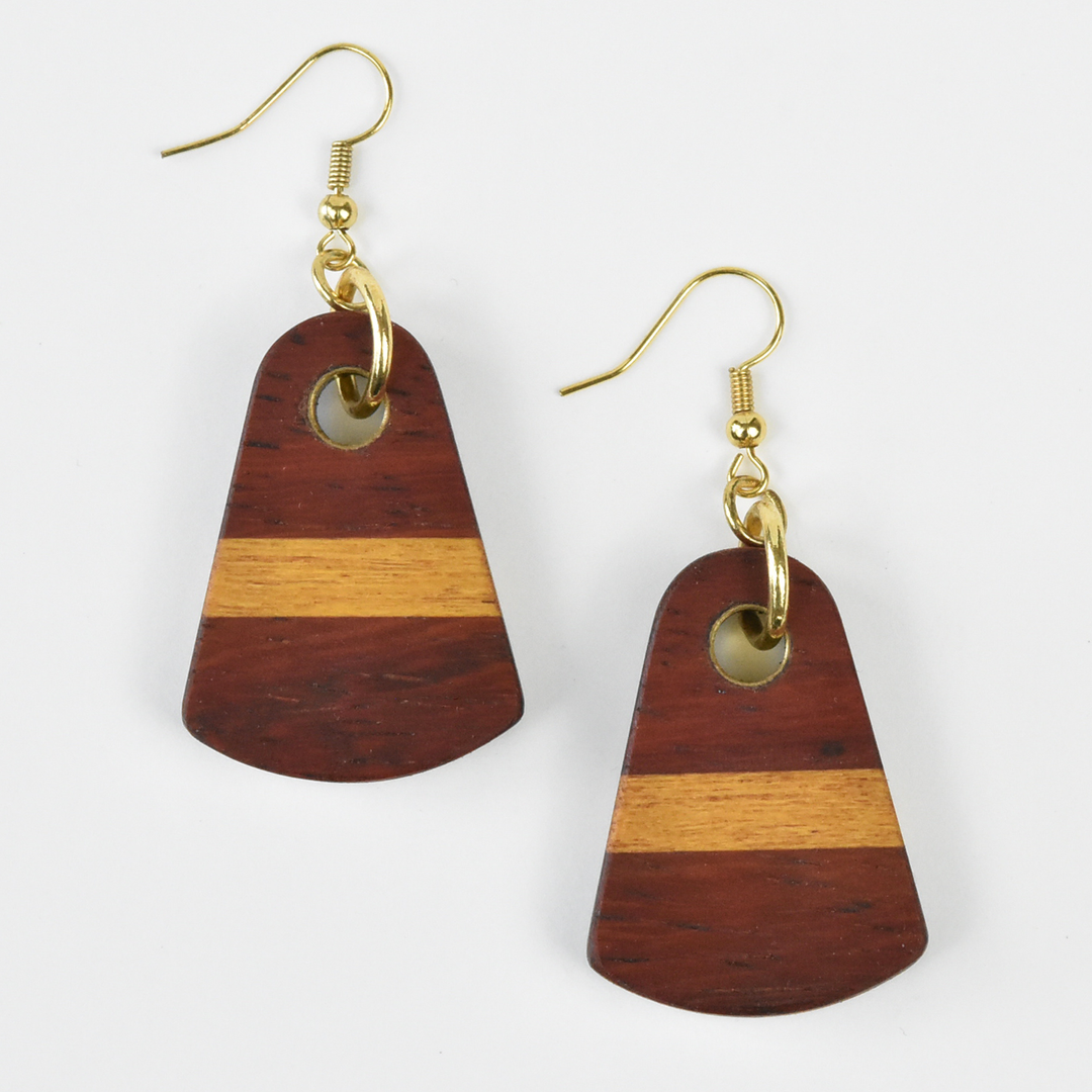 Small Wooden Earrings by Jules - Goldmakers Fine Jewelry