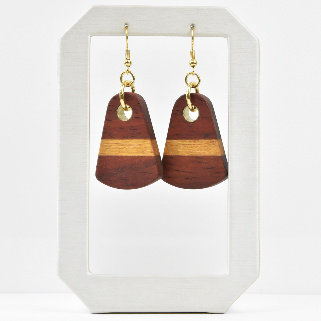 Small Wooden Earrings by Jules - Goldmakers Fine Jewelry