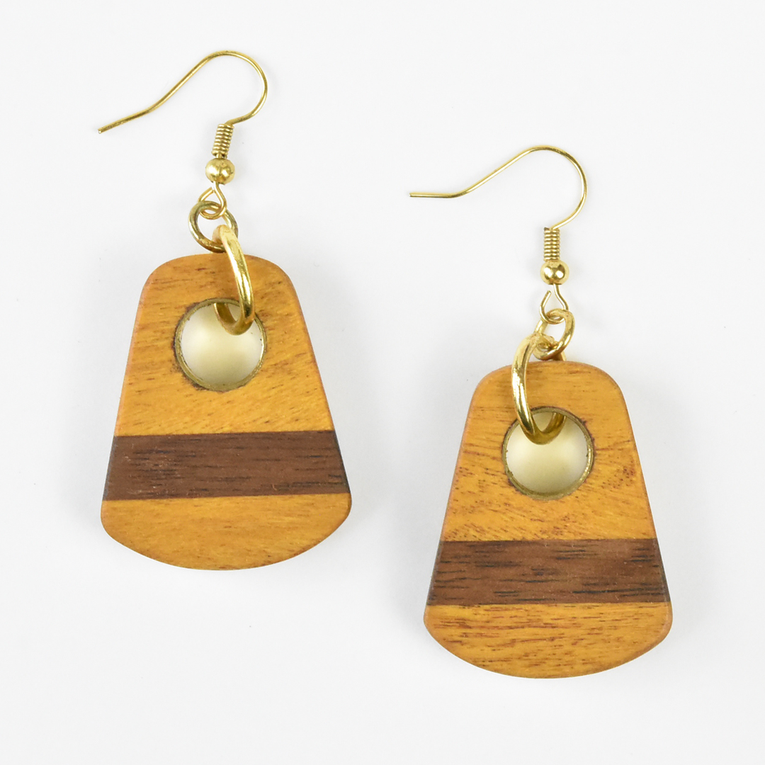 Small Wooden Earrings by Jules - Goldmakers Fine Jewelry