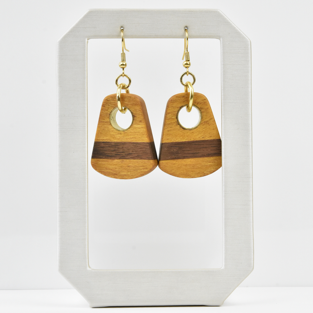 Small Wooden Earrings by Jules - Goldmakers Fine Jewelry