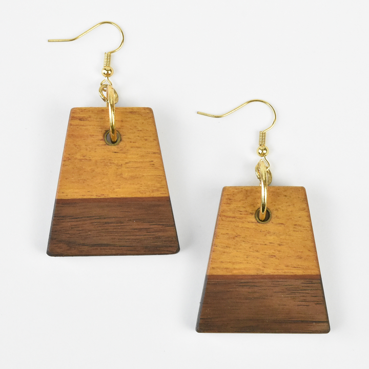 Small Wooden Earrings by Jules - Goldmakers Fine Jewelry