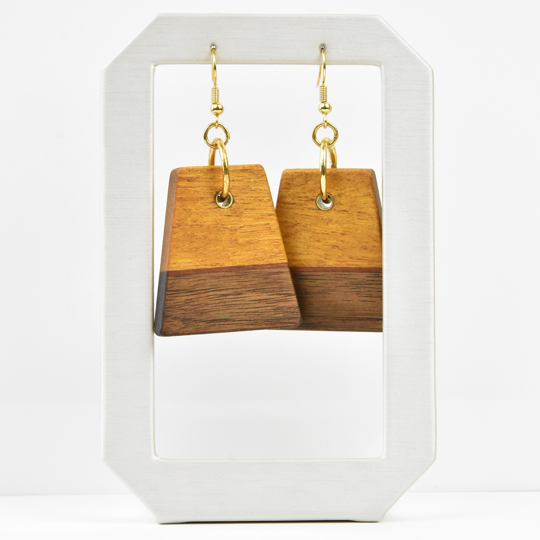 Small Wooden Earrings by Jules - Goldmakers Fine Jewelry
