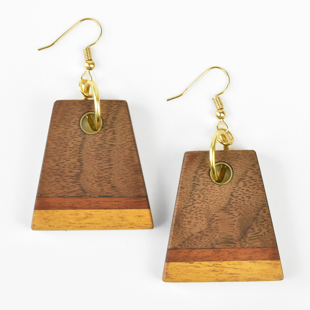 Small Wooden Earrings by Jules - Goldmakers Fine Jewelry