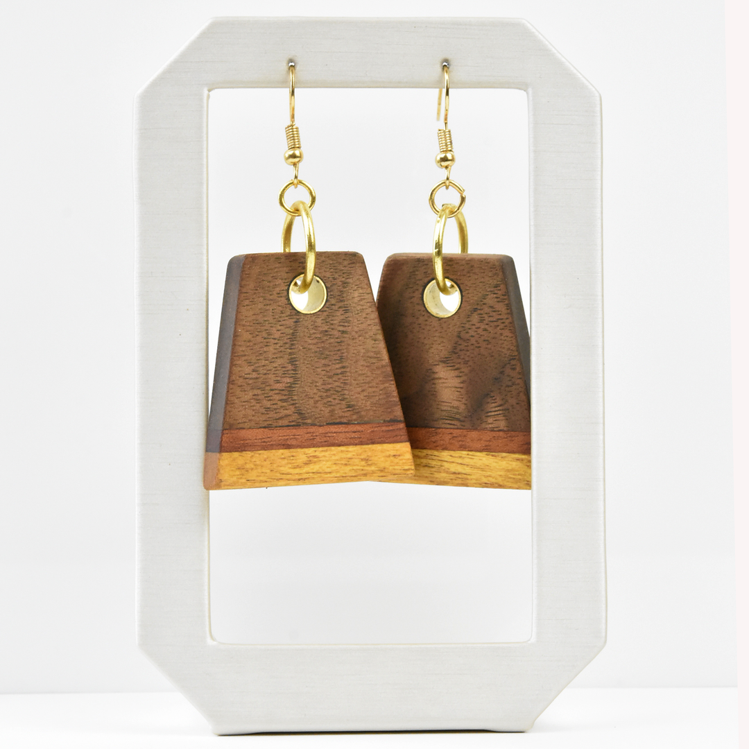 Small Wooden Earrings by Jules - Goldmakers Fine Jewelry