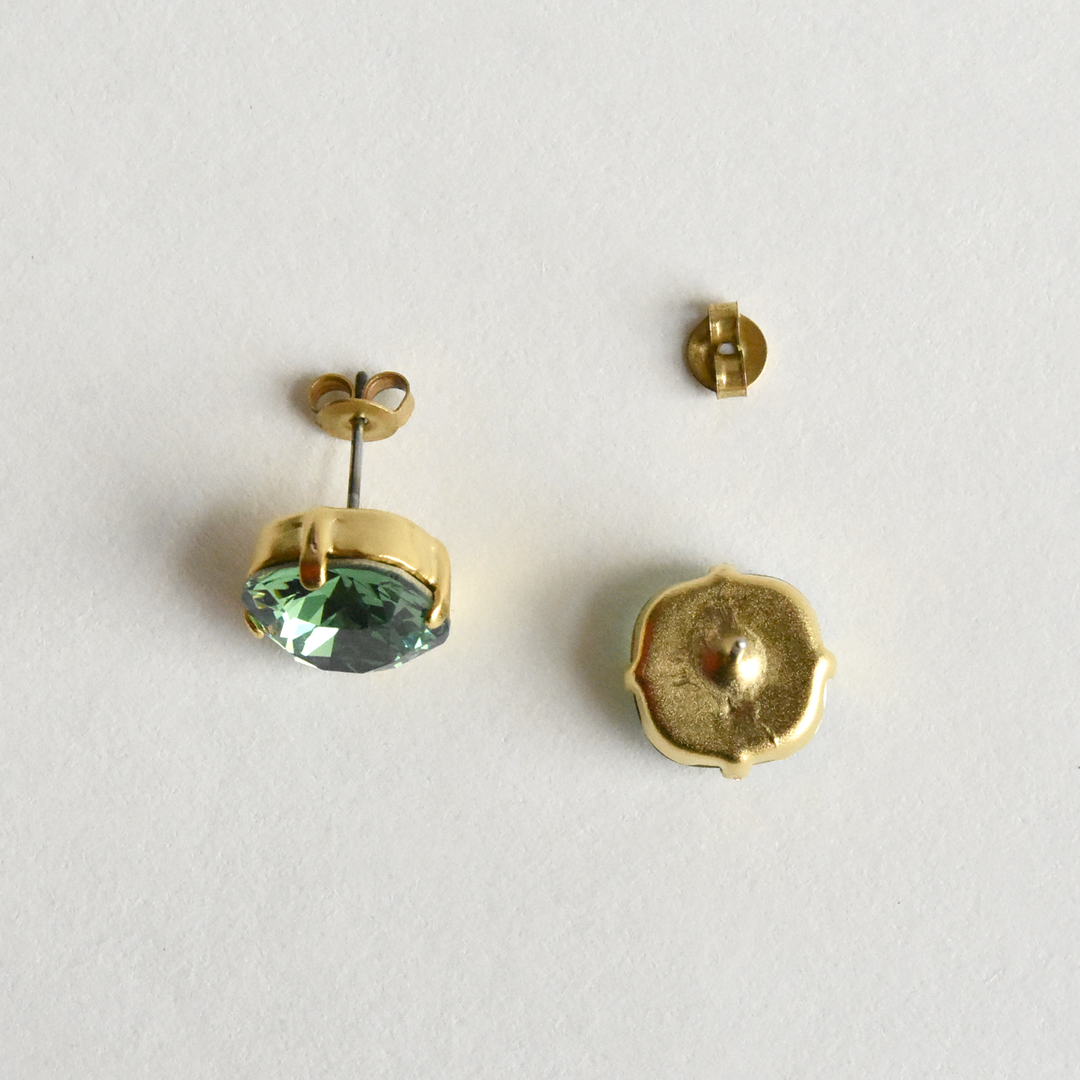 Crystal Studs in Gold - Goldmakers Fine Jewelry