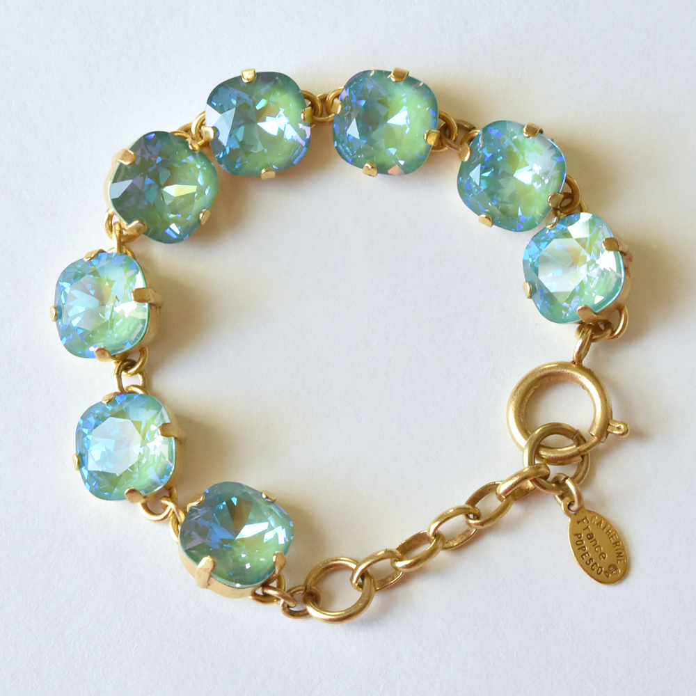 Oversize Crystal Bracelet in Gold - Goldmakers Fine Jewelry