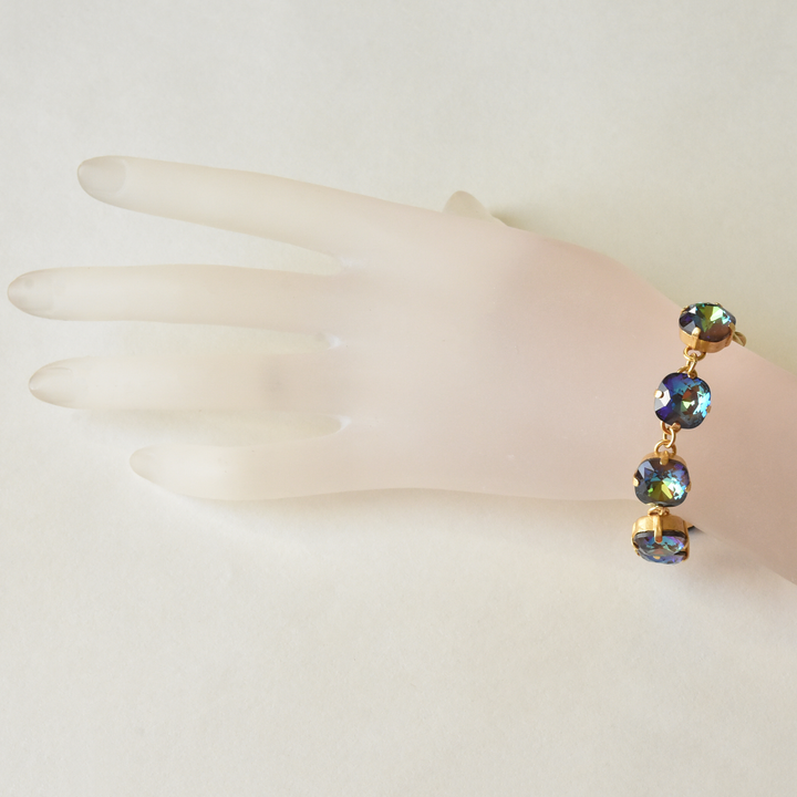 Oversize Crystal Bracelet in Gold - Goldmakers Fine Jewelry
