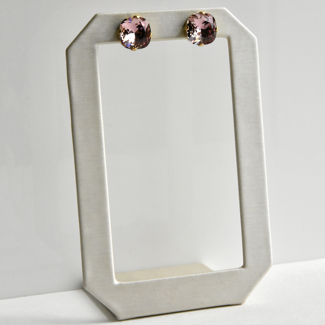 Crystal Studs in Gold - Goldmakers Fine Jewelry