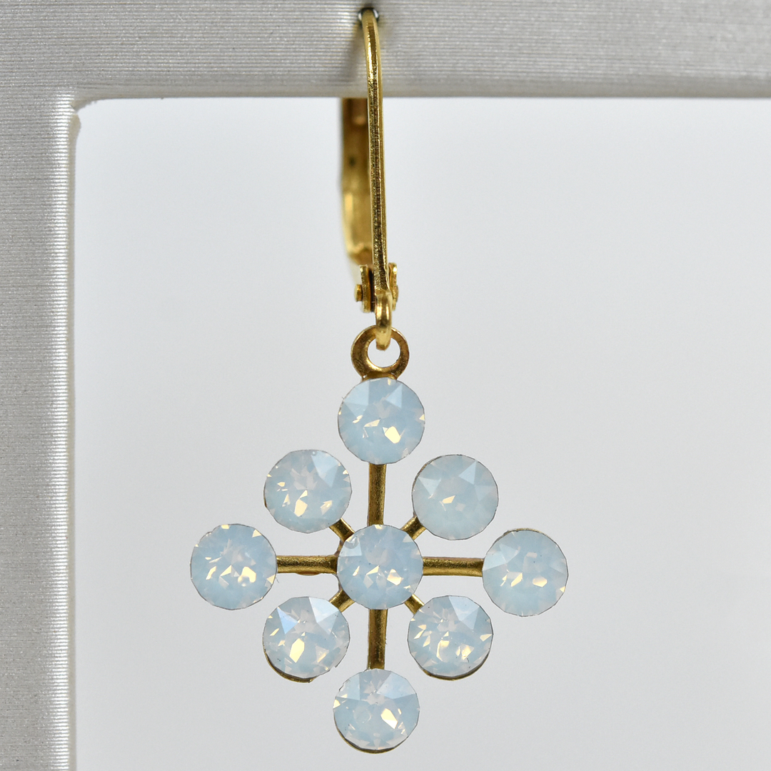 Starburst Gold Tone Earrings - Goldmakers Fine Jewelry