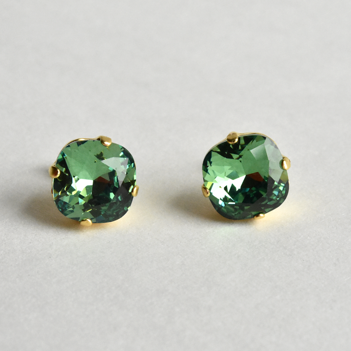 Crystal Studs in Gold - Goldmakers Fine Jewelry