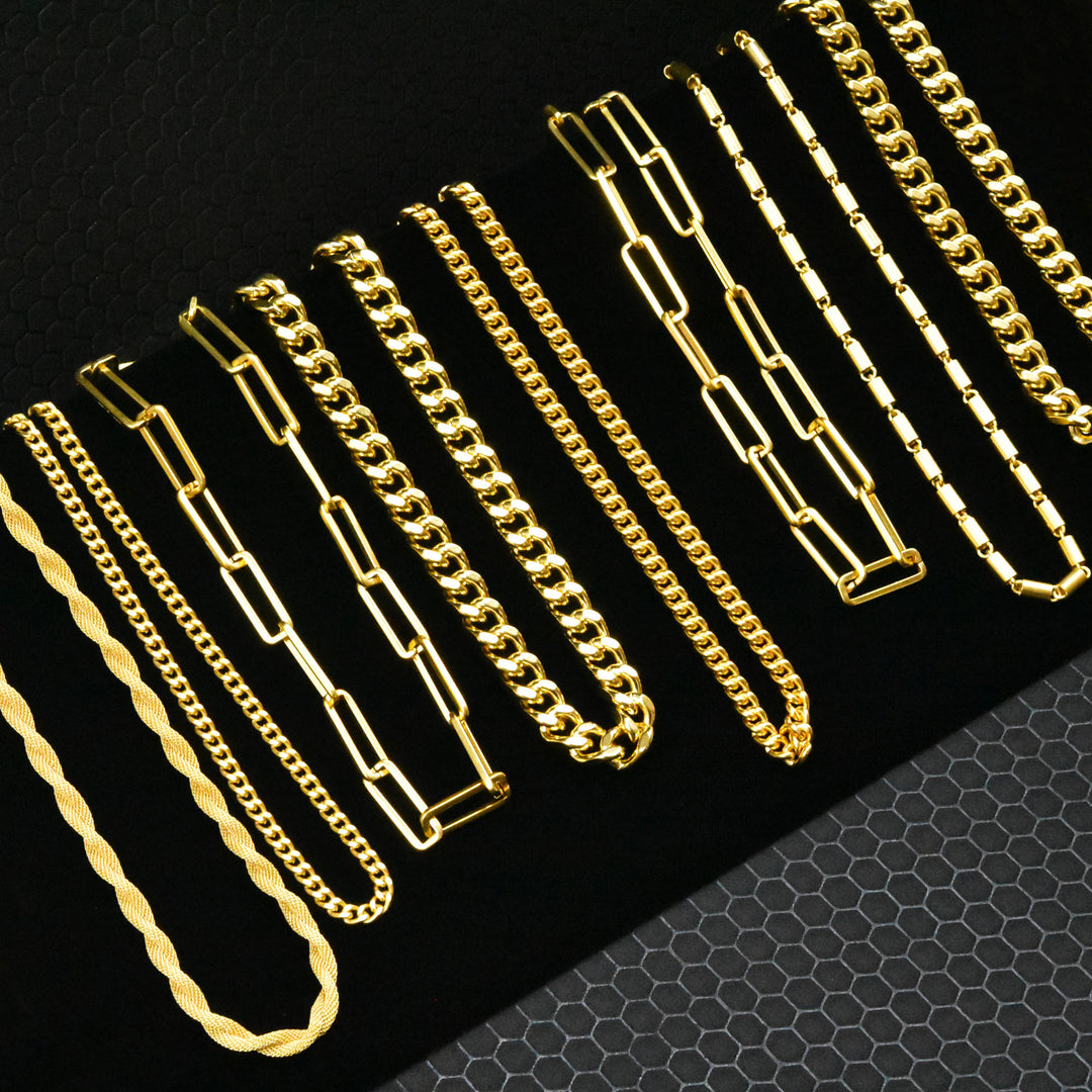 Short Paperclip Chain Necklace - Goldmakers Fine Jewelry