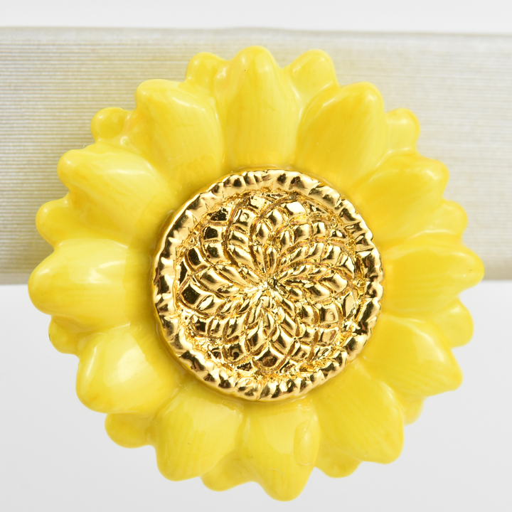 Oversized Ceramic Sunflower Posts - Goldmakers Fine Jewelry