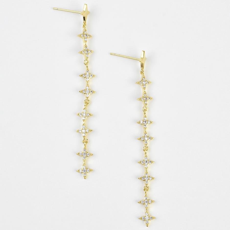 Falling Stars Earrings - Goldmakers Fine Jewelry