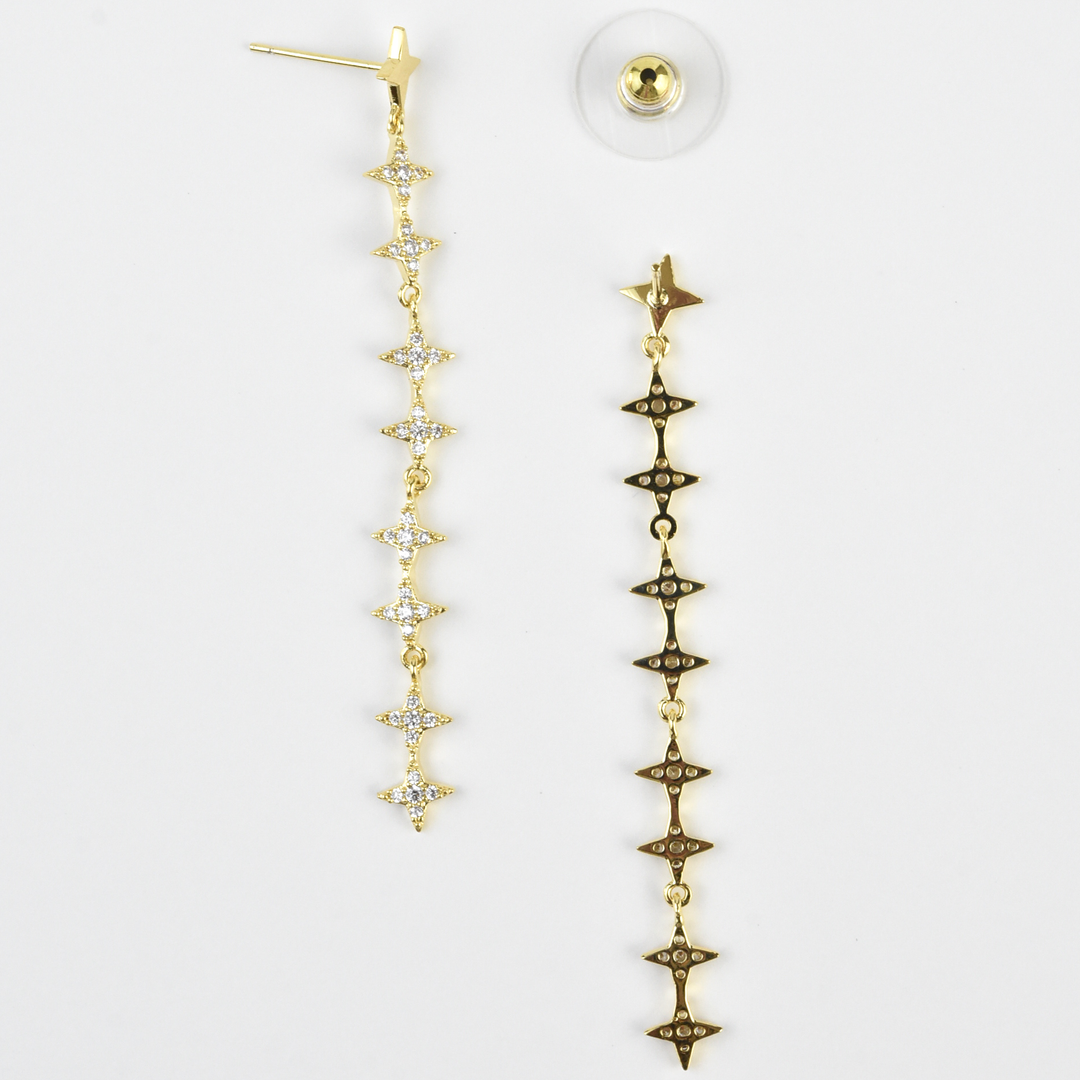 Falling Stars Earrings - Goldmakers Fine Jewelry