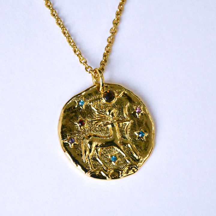 Sagittarius Coin Necklace - Goldmakers Fine Jewelry