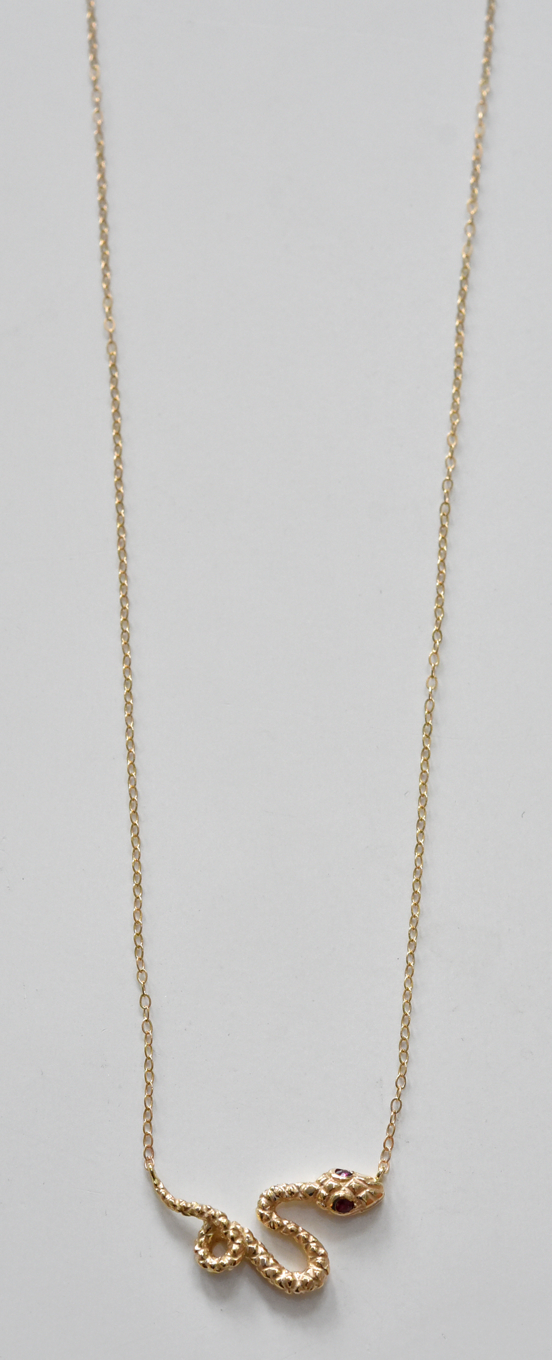 Serpent Collar in Gold With Ruby Eyes - Goldmakers Fine Jewelry