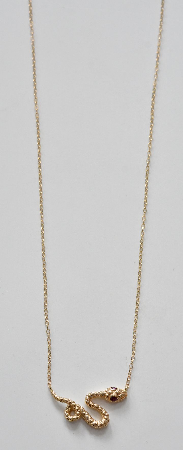 Serpent Collar in Gold With Ruby Eyes - Goldmakers Fine Jewelry