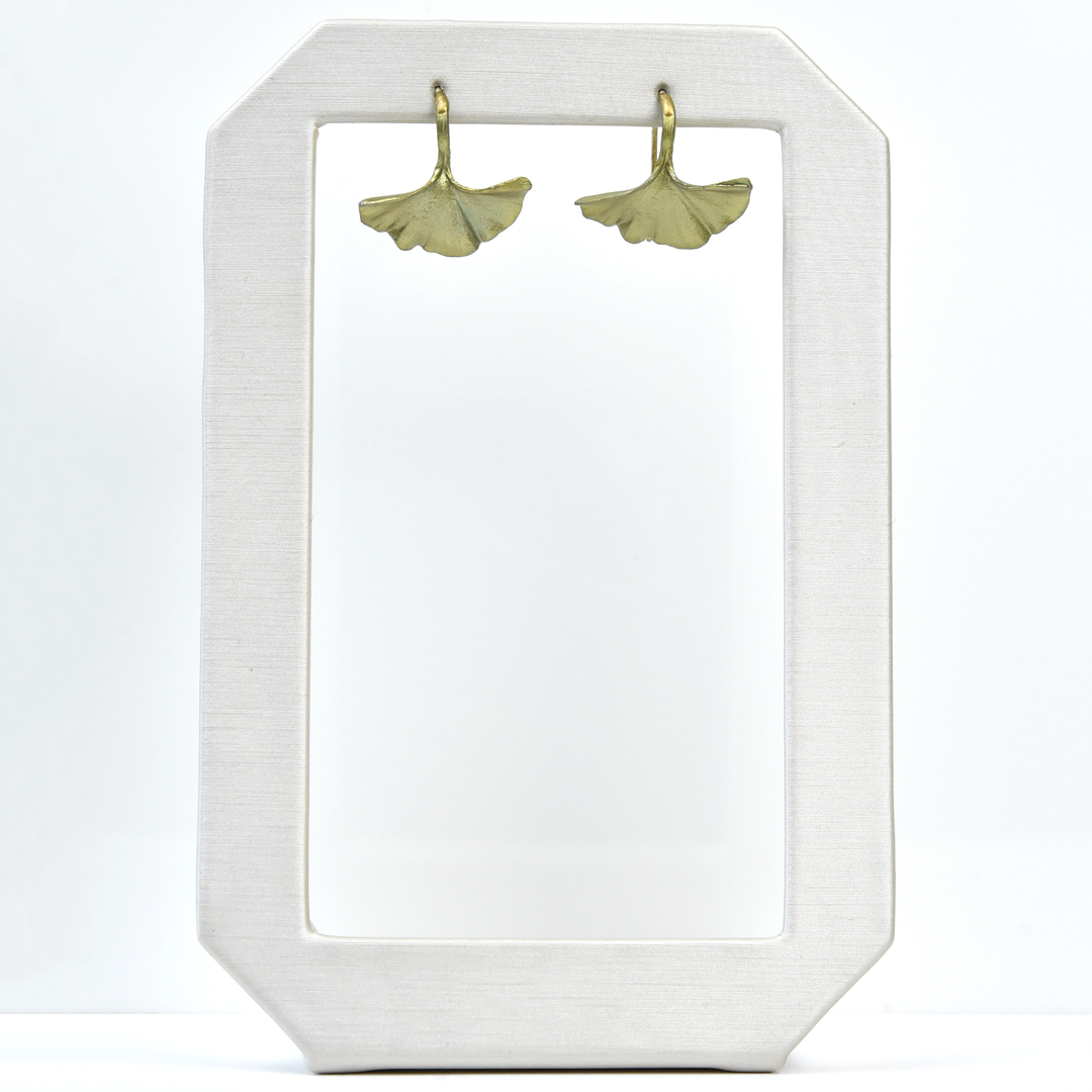 Small Ginkgo Earrings - Goldmakers Fine Jewelry