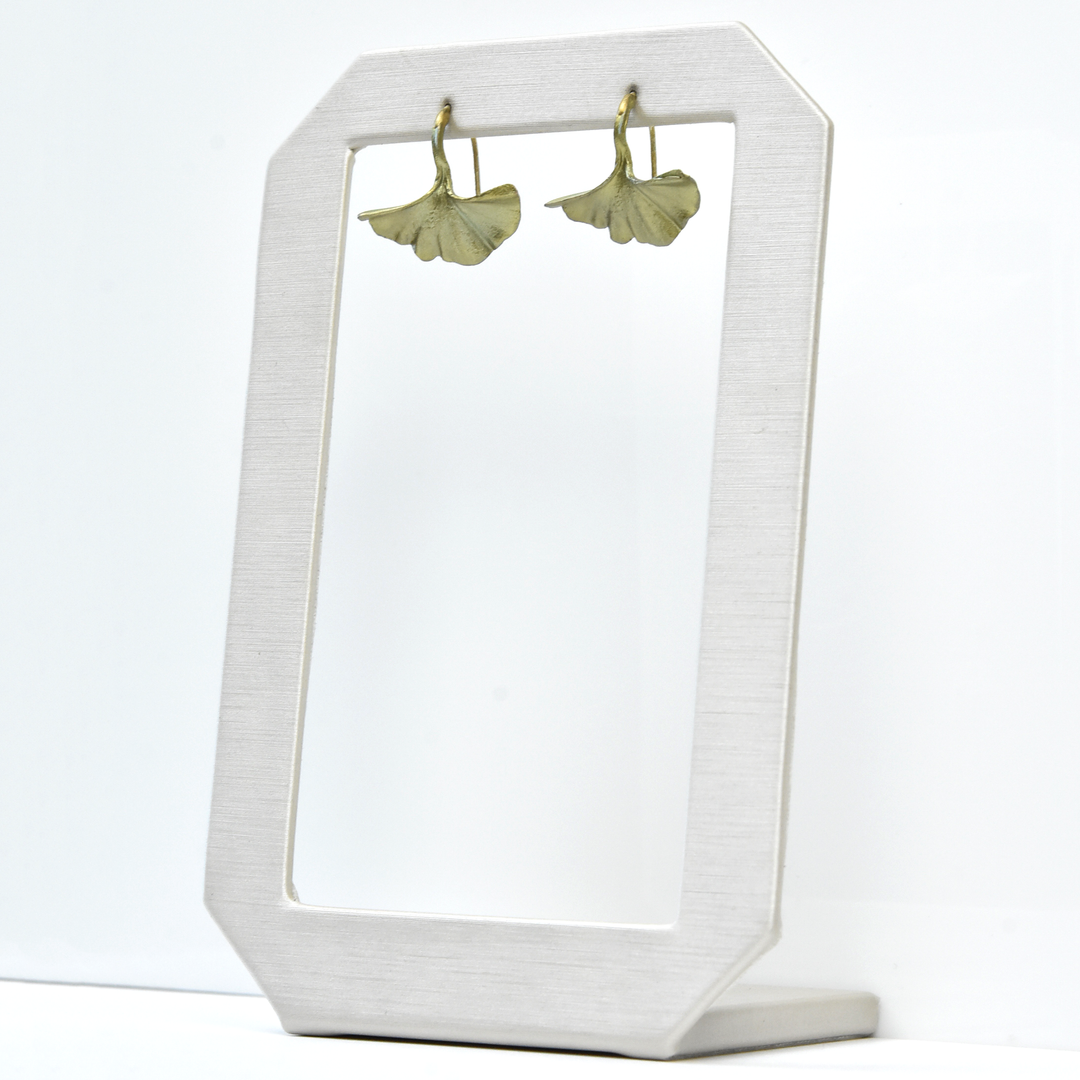 Small Ginkgo Earrings - Goldmakers Fine Jewelry