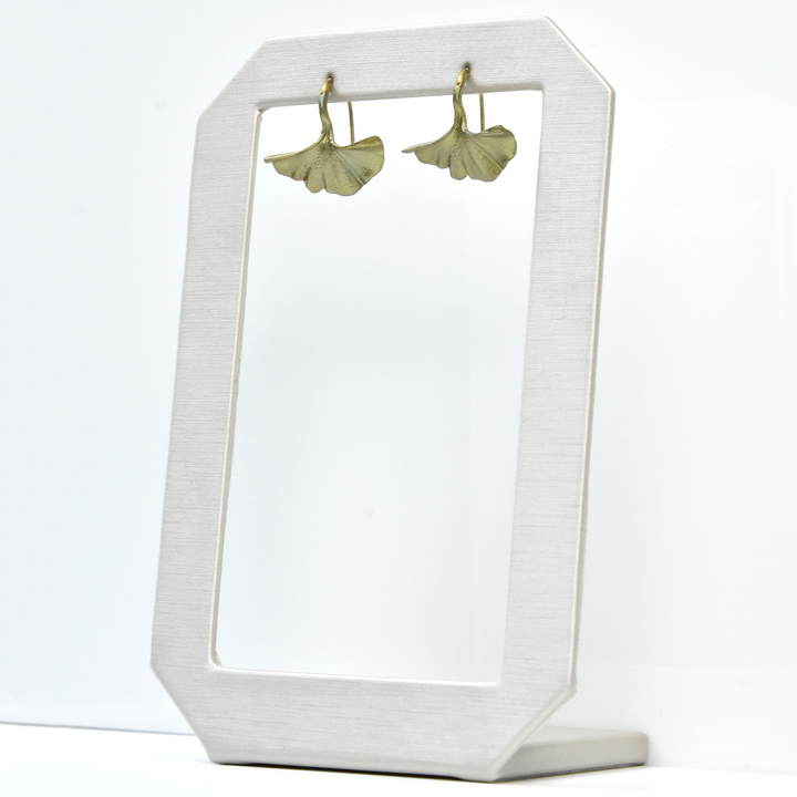 Small Ginkgo Earrings - Goldmakers Fine Jewelry