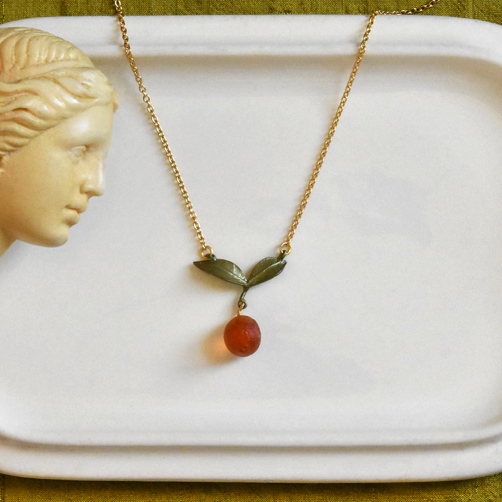 Orange Pendant Necklace - Goldmakers Fine Jewelry