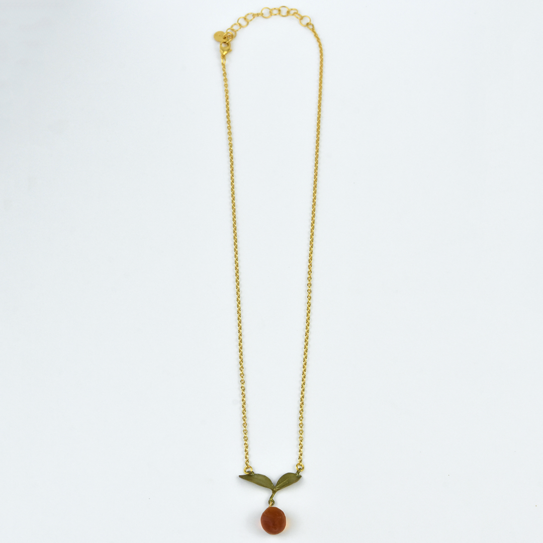 Orange Pendant Necklace - Goldmakers Fine Jewelry