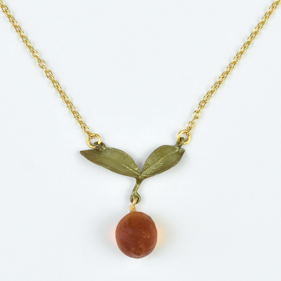 Orange Pendant Necklace - Goldmakers Fine Jewelry