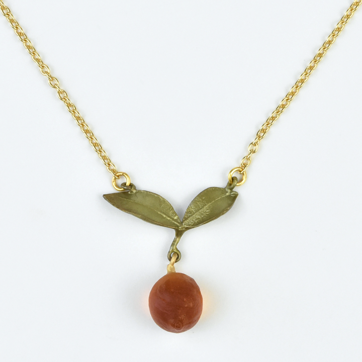 Orange Pendant Necklace - Goldmakers Fine Jewelry