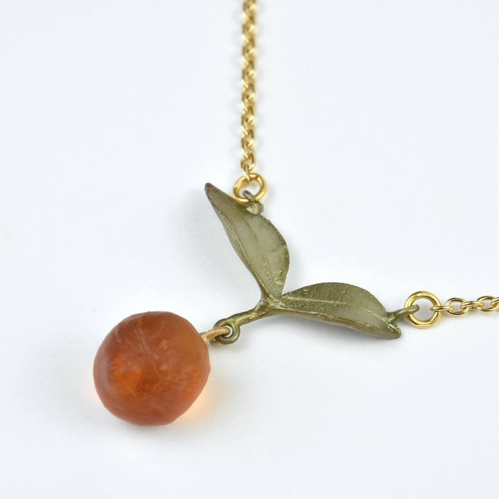 Orange Pendant Necklace - Goldmakers Fine Jewelry