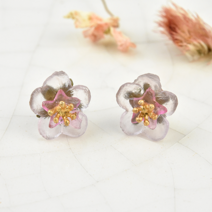 Peach Blossom Studs - Goldmakers Fine Jewelry
