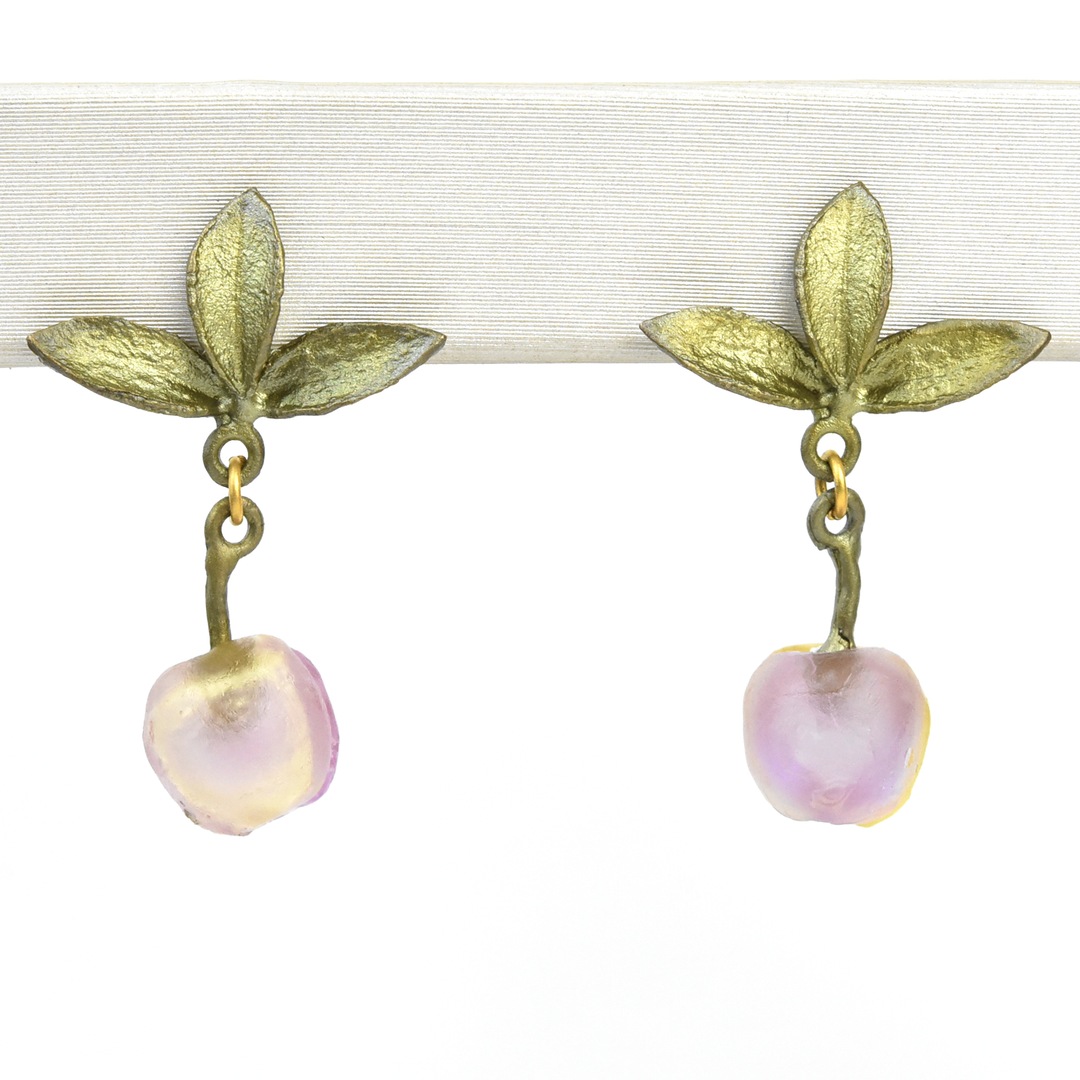 Peach Tree Post Earrings - Goldmakers Fine Jewelry