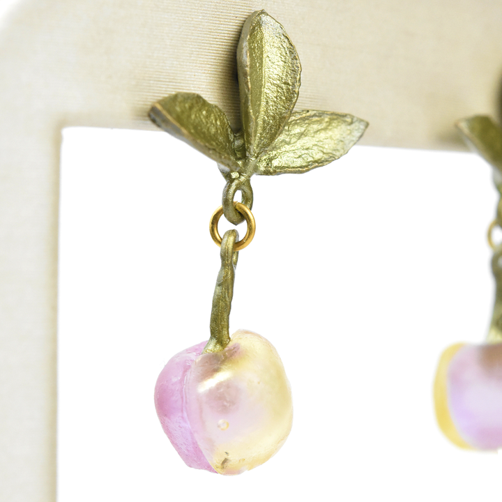 Peach Tree Post Earrings - Goldmakers Fine Jewelry