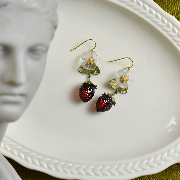 Strawberry Blossom Earrings - Goldmakers Fine Jewelry