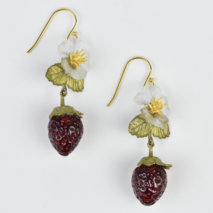 Strawberry Blossom Earrings - Goldmakers Fine Jewelry