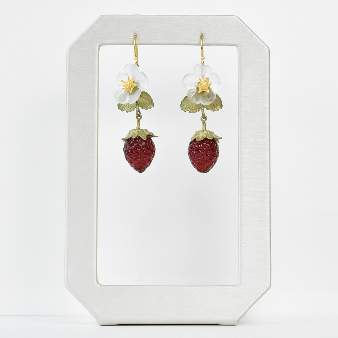 Strawberry Blossom Earrings - Goldmakers Fine Jewelry