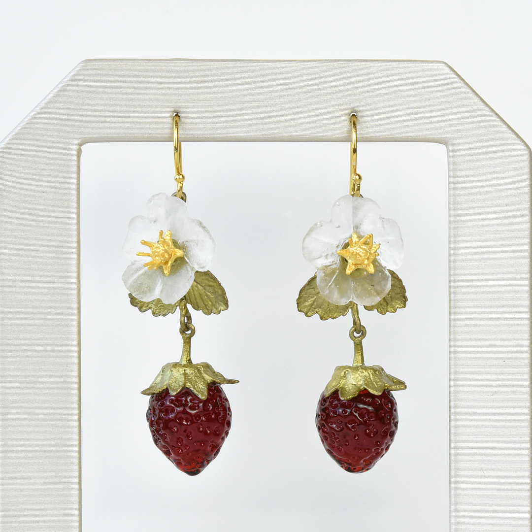 Strawberry Blossom Earrings - Goldmakers Fine Jewelry