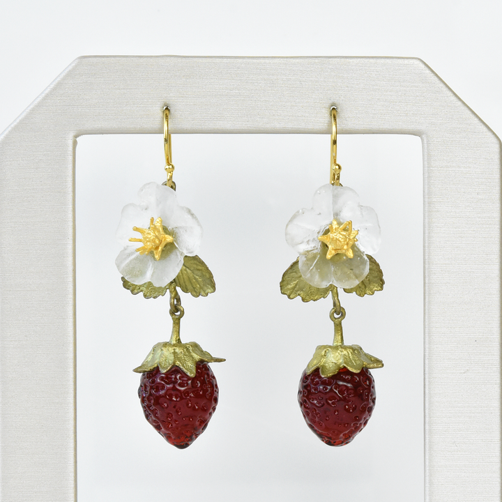 Strawberry Blossom Earrings - Goldmakers Fine Jewelry
