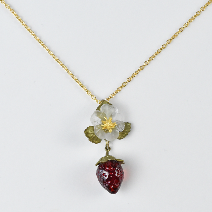 Strawberry Blossom Pendant - Goldmakers Fine Jewelry