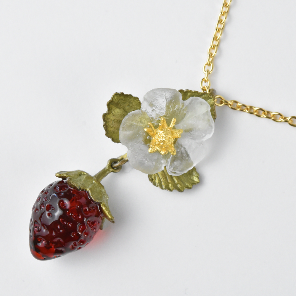 Strawberry Blossom Pendant - Goldmakers Fine Jewelry