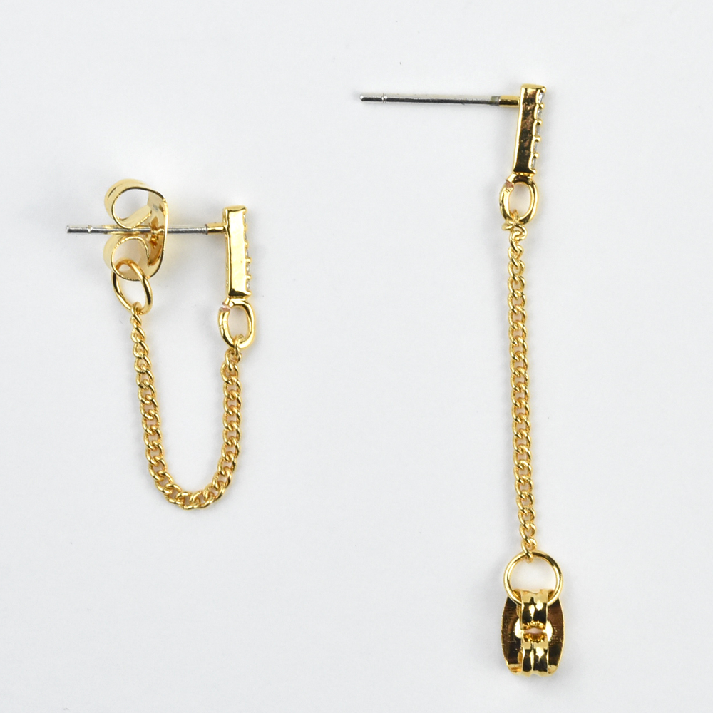Piper Bar Chain Earrings - Goldmakers Fine Jewelry
